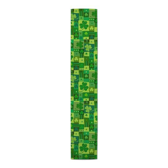 St. Patrick's Day Clover Patchwork Twill Table Runner